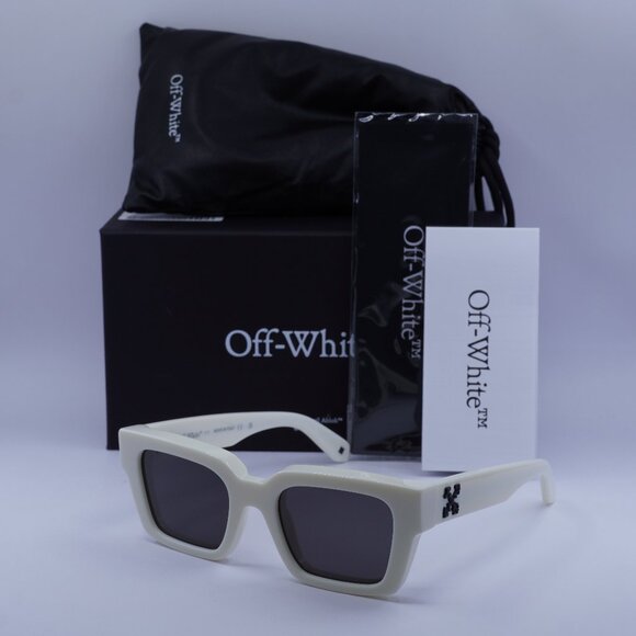Off-White OERI008 VIRGIL 0107 Square Sunglasses – White/Dark Grey main image 5